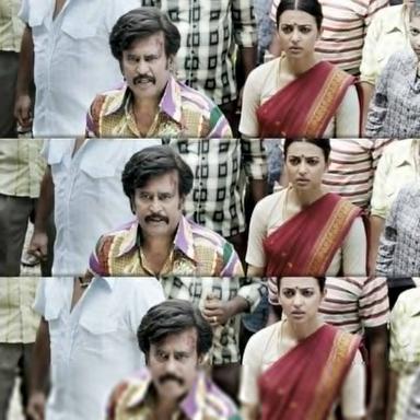 Kabali meme template with 'Kabali' Kabaliswaran (Rajinikanth)