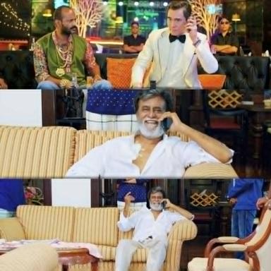 Kabali meme template with 'Kabali' Kabaliswaran (Rajinikanth)