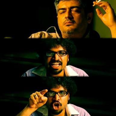 Mankatha meme template with Vinayak Mahadevan (Ajith Kumar)