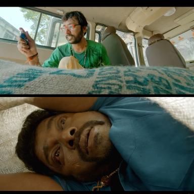 Naanum Rowdydhaan meme template with Junior Rowdy (Balaji Patturaj) with Killivalavan (R. Parthiban)