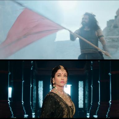 Ponniyin Selvan: Part I meme template with Aditha Karikalan (Vikram) with Nandini / Mandakini Devi (Aishwarya Rai Bachchan)