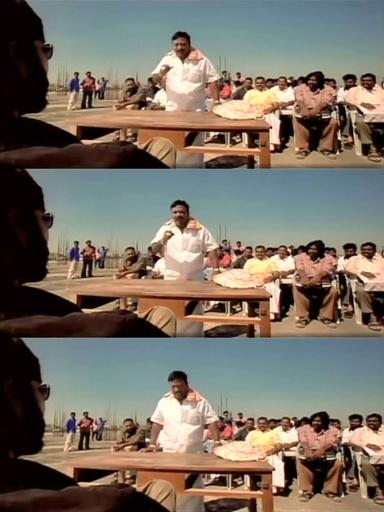 Pudhupettai meme template with Thamizhselvan (N. Azhagamperumal) with 'Kokki' Kumar (Dhanush)