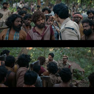 Pushpa: The Rise - Part 1 meme template with Pushpa Raj (Allu Arjun)