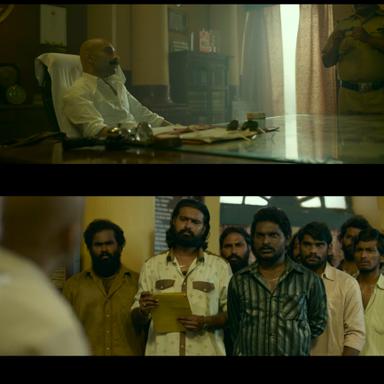 Pushpa: The Rise - Part 1 meme template with Pushpa Raj (Allu Arjun) with Kesava (Jagadeesh Prathap Bandari)