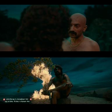 Pushpa: The Rise - Part 1 meme template with Pushpa Raj (Allu Arjun) with Kesava (Jagadeesh Prathap Bandari) with Bhanwar Singh Shekhawat (Fahadh Faasil)