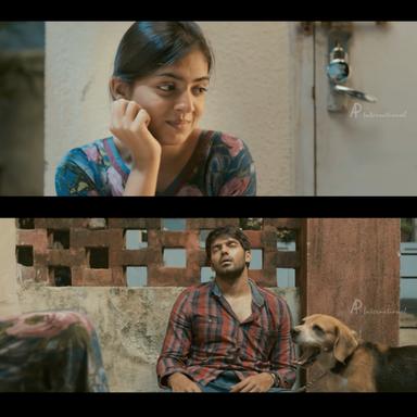 Raja Rani meme template with John (Arya) with Keerthana (Nazriya Nazim Fahadh)