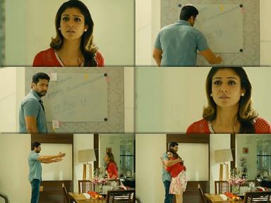 Thani Oruvan meme template with Mithran IPS (Jayam Ravi) with Mahima (Nayanthara)