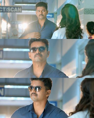 Theri meme template with Joseph Kuruvilla/Vijay Kumar/ Dharmeshwar (Vijay) with Mithra (Samantha Ruth Prabhu)