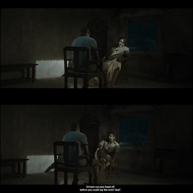 Viduthalai: Part I meme template with Perumal 'Vaathiyaar' (Vijay Sethupathi) with Sunil Menon (Gautham Vasudev Menon)