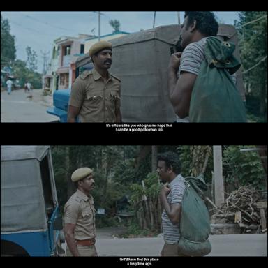 Viduthalai: Part I meme template with Kumaresan (Soori) with  (Tamizh)