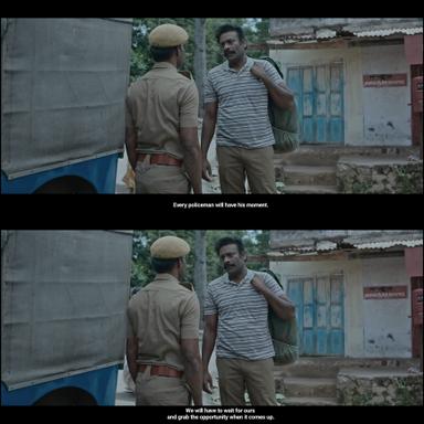 Viduthalai: Part I meme template with Kumaresan (Soori) with  (Tamizh)