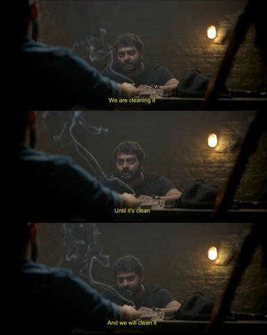 Vikram meme template with Bejoy (Narain)