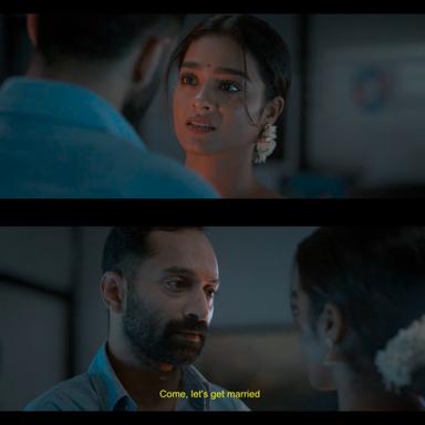 Vikram meme template with Amar (Fahadh Faasil) with Gayathri Amar (Gayathrie Shankar)