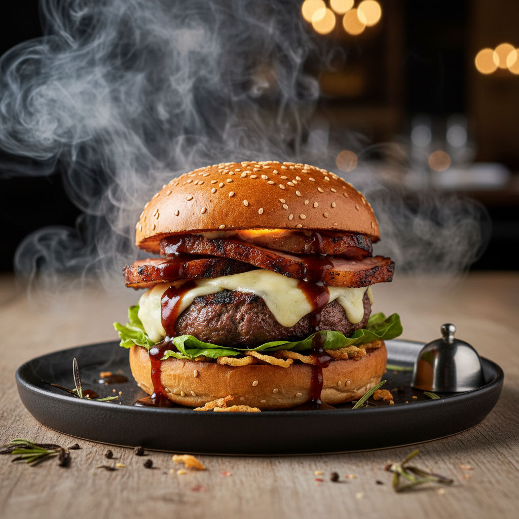 Hamburger Smoked Flambé