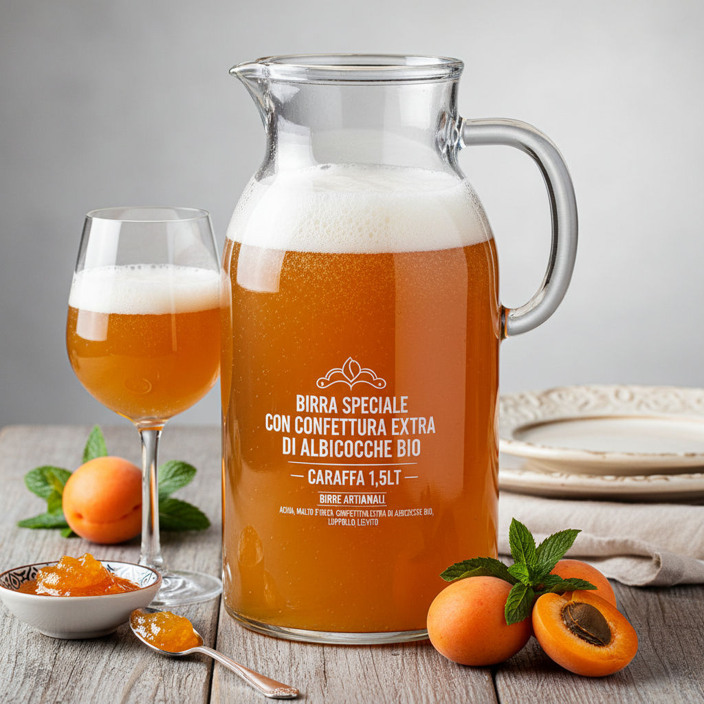 Birra Speciale Con Confettura Extra Di Albicocche Bio Caraffa 1,5lt