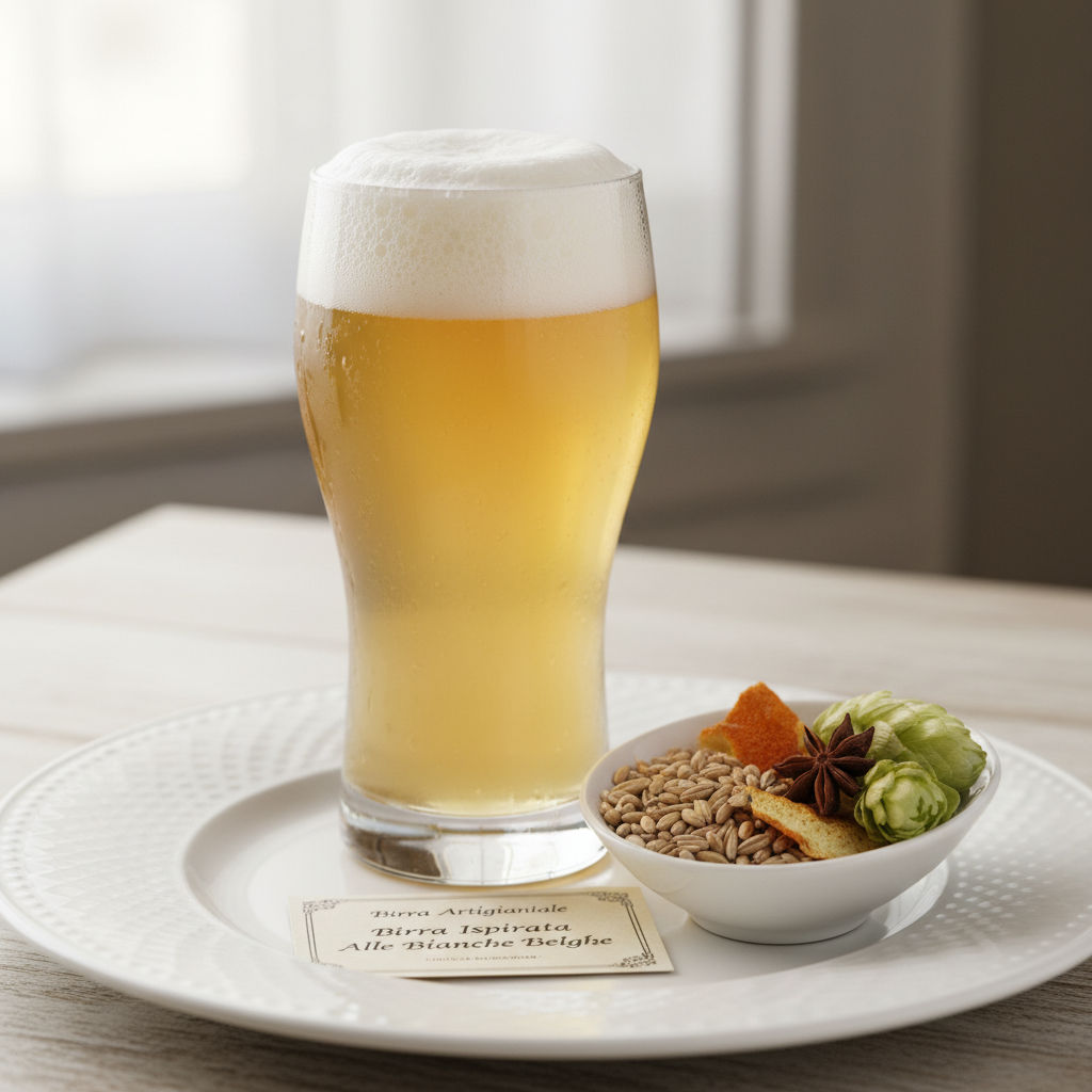 Birra Ispirata Alle Bianche Belghe