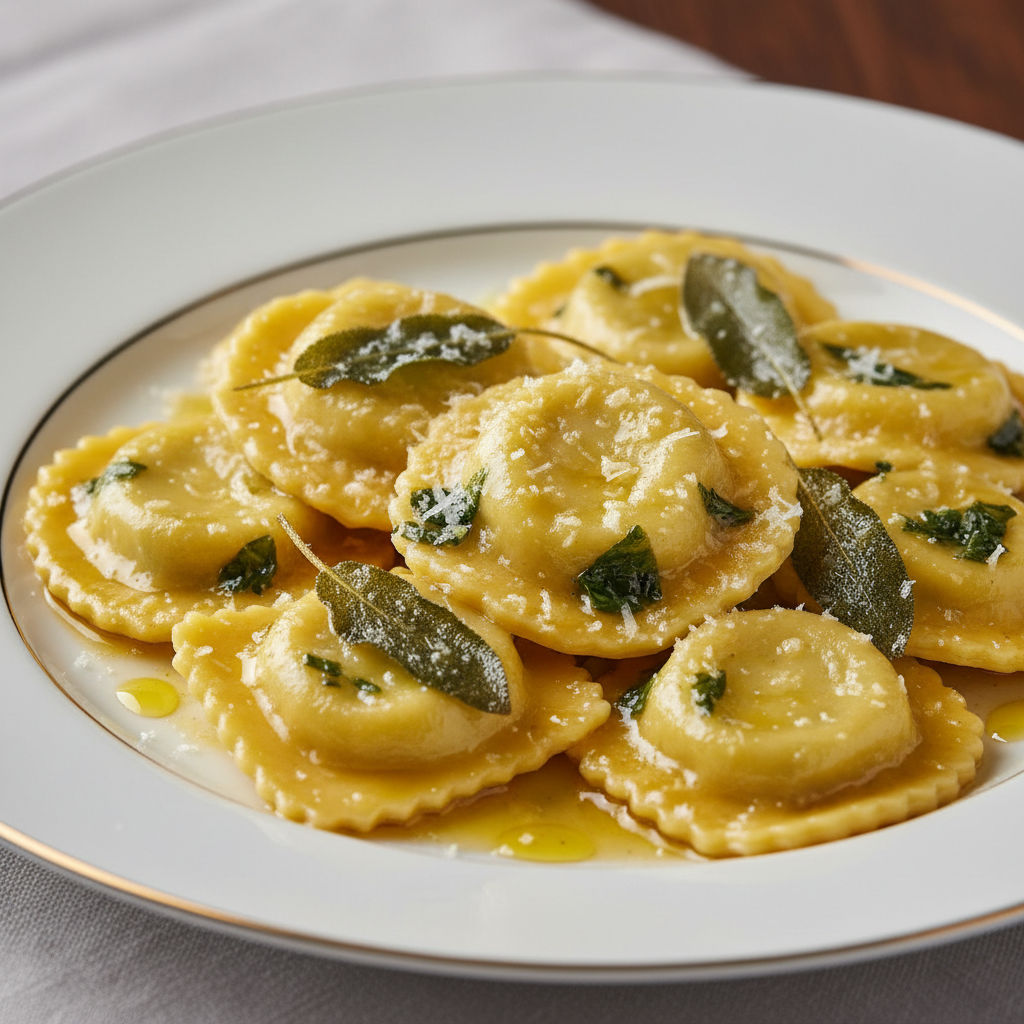 Ravioli Ricotta E Spinaci Burro E Salvia