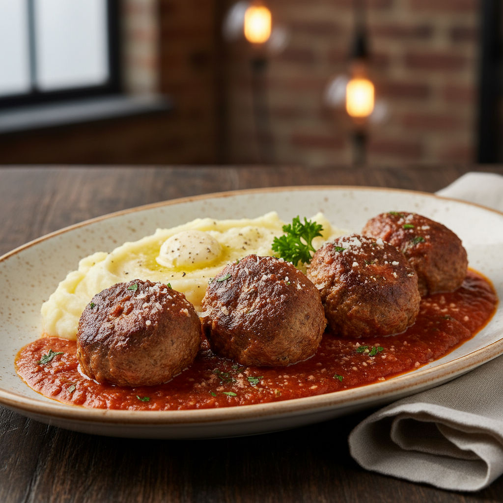Polpette Al Sugo Con Purea