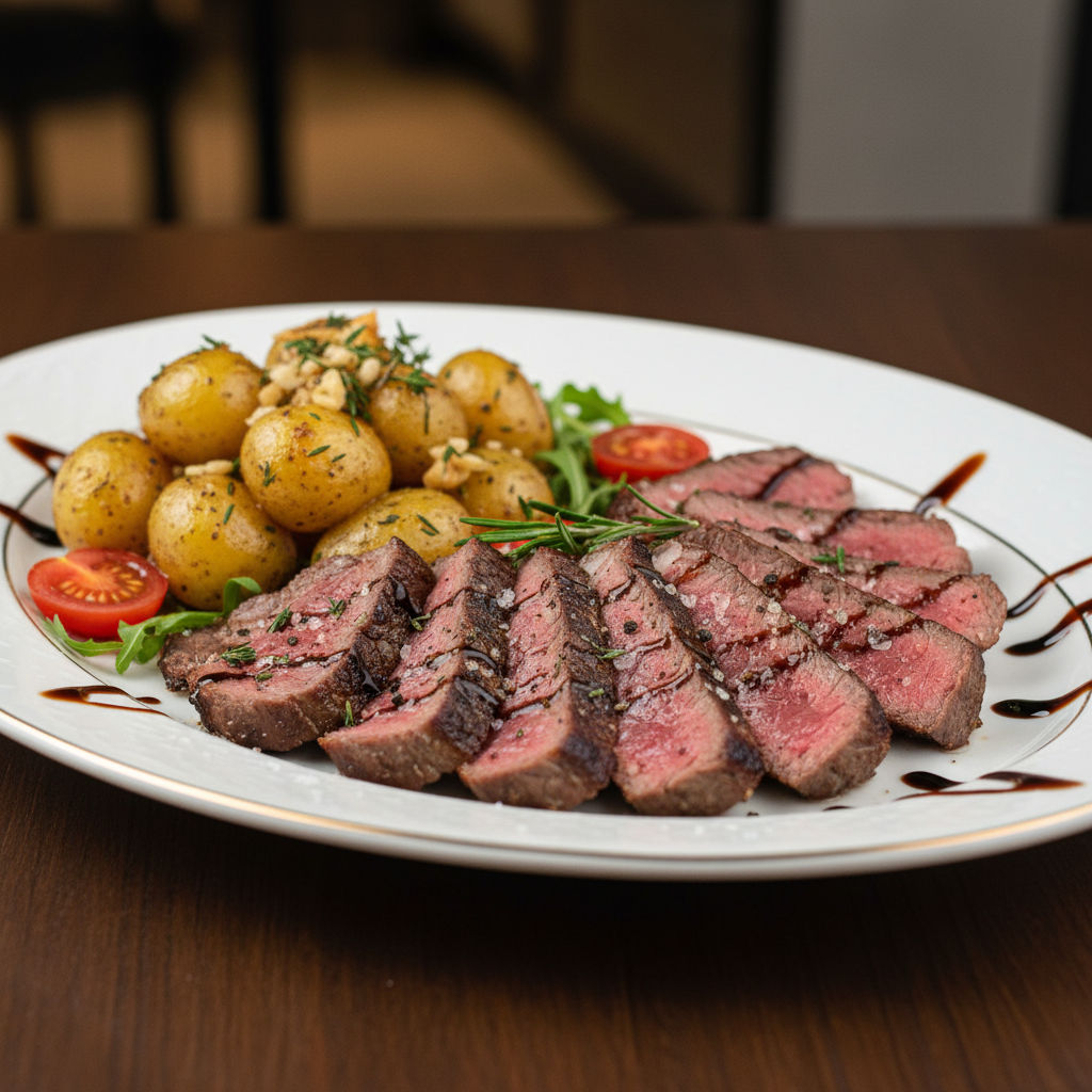 Tagliata Di Manzo Con Patate
