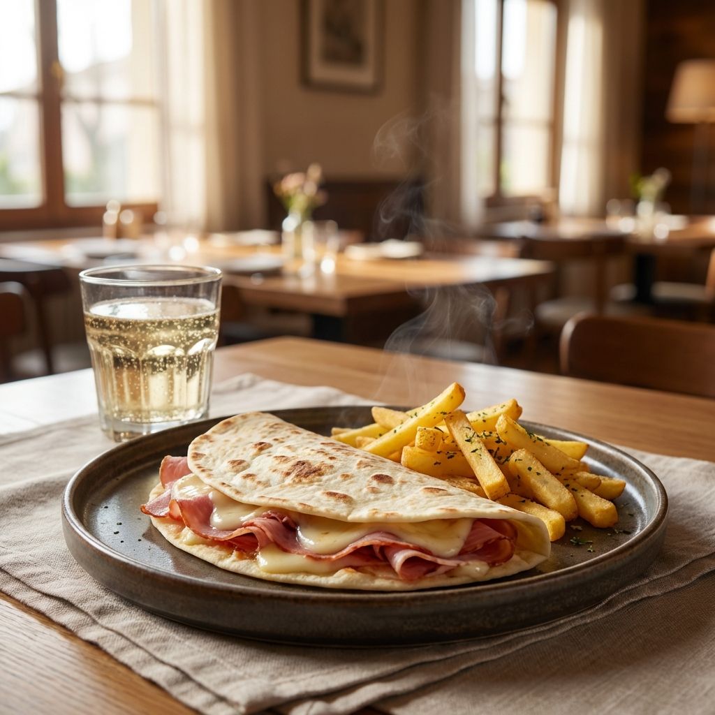Piadine Con Bibita E Patatine