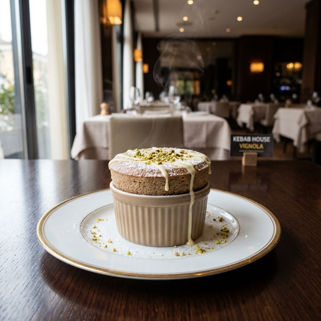 Soufflé Al Cioccolato Bianco E Pistacchio