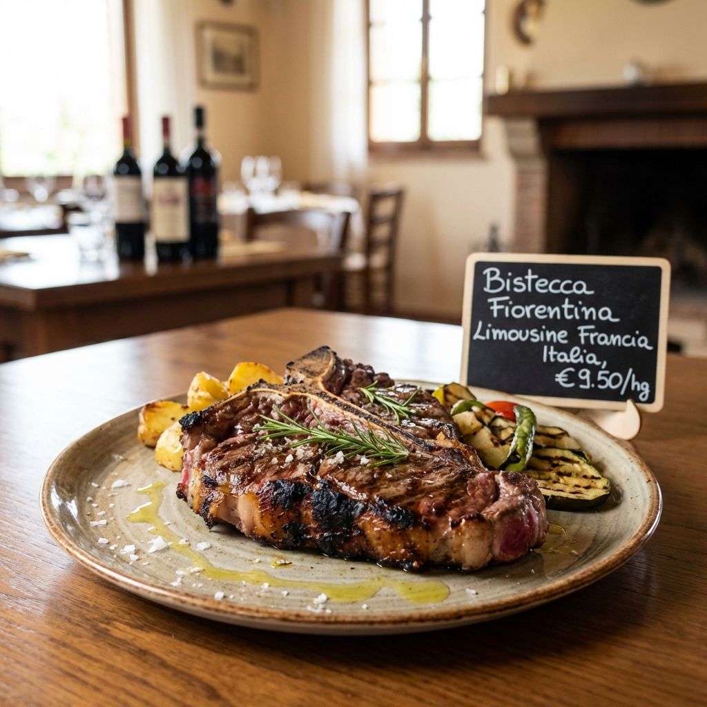 Bistecca Fiorentina Limousine Francia Italia