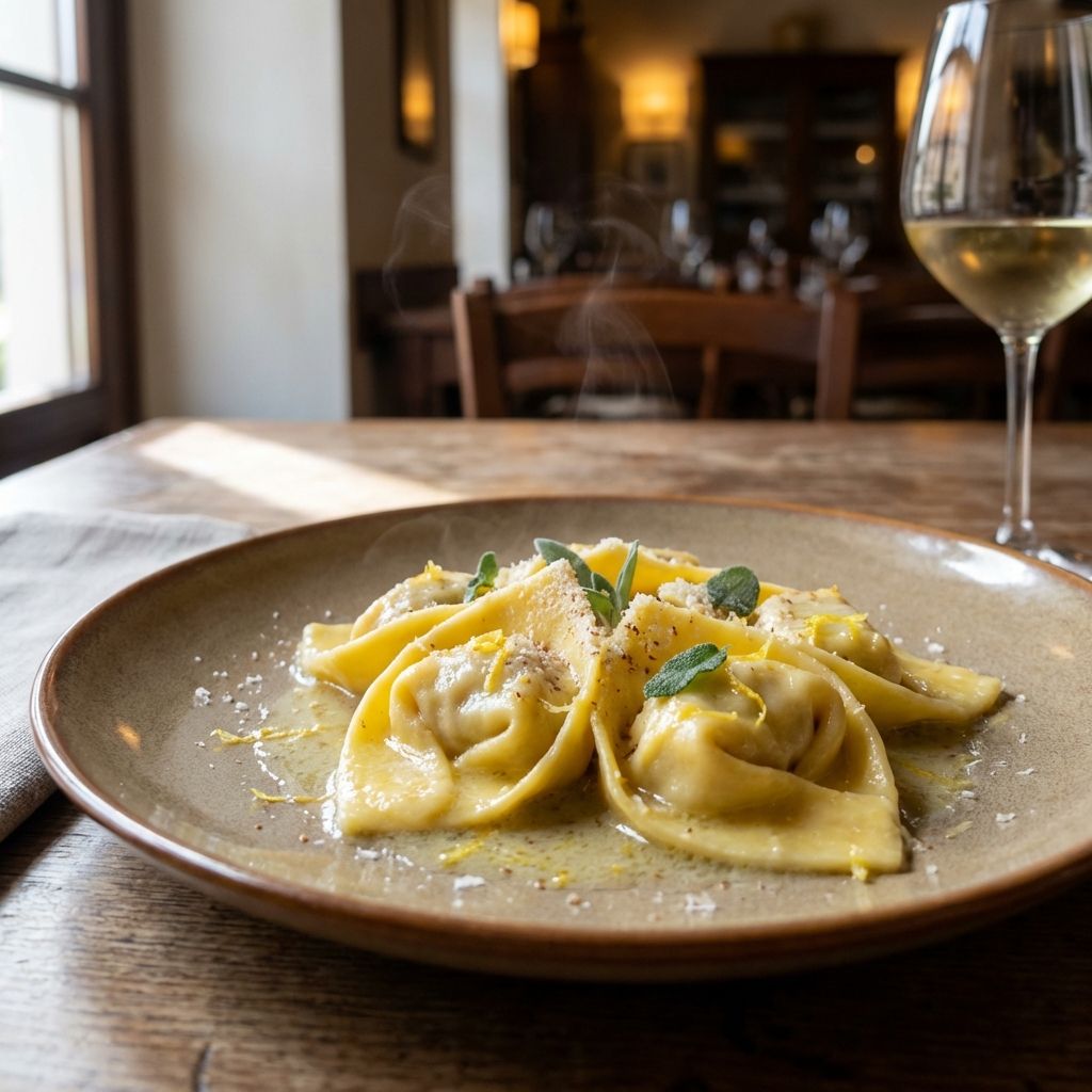 Tortello Al Caciocavallo, Limone E Noce Moscata