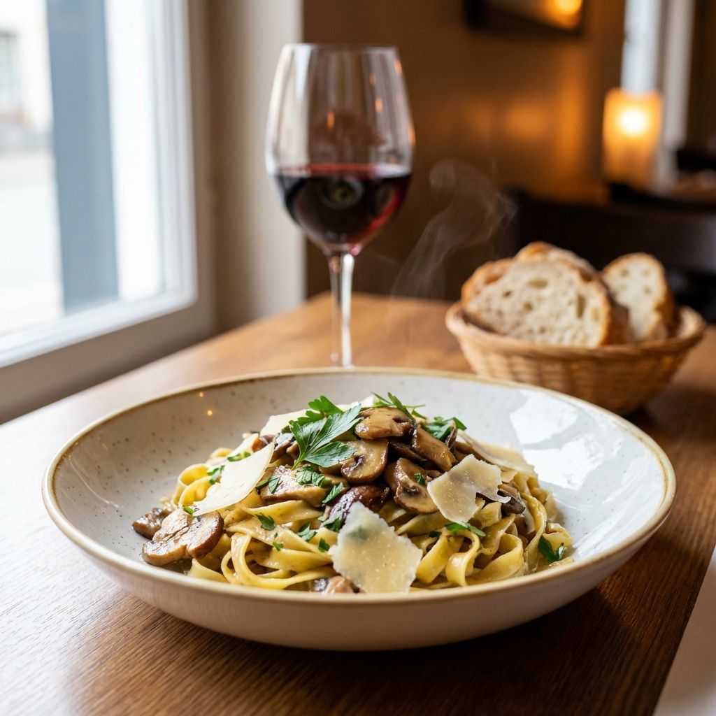 Tagliatelle Con Funghi Porcini