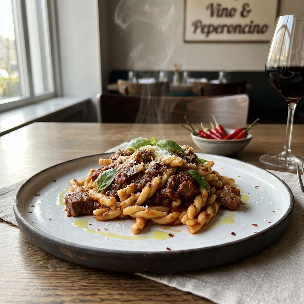 Maccheroni Al Ferretto Con Ragù Calabrese