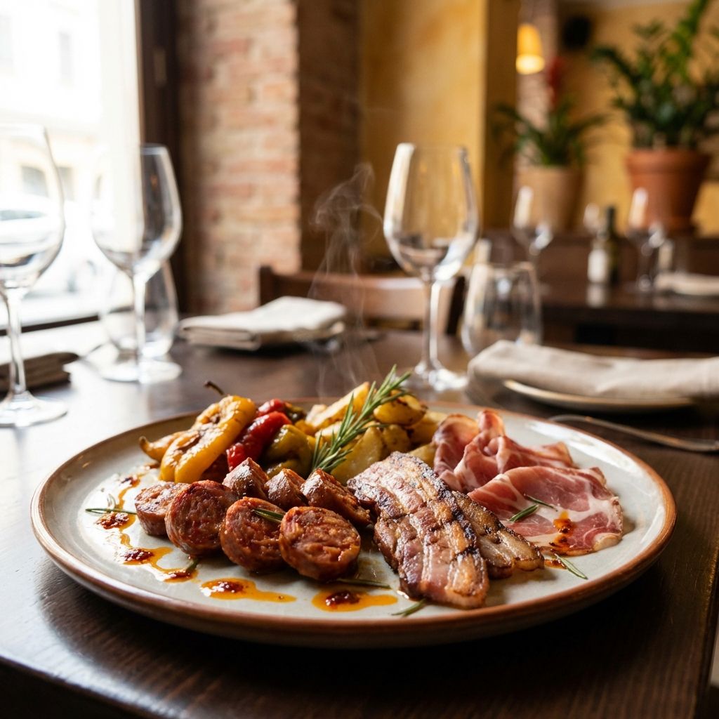 Grigliata Silana Con Salsiccia, Pancetta Grigliata, Capocollo