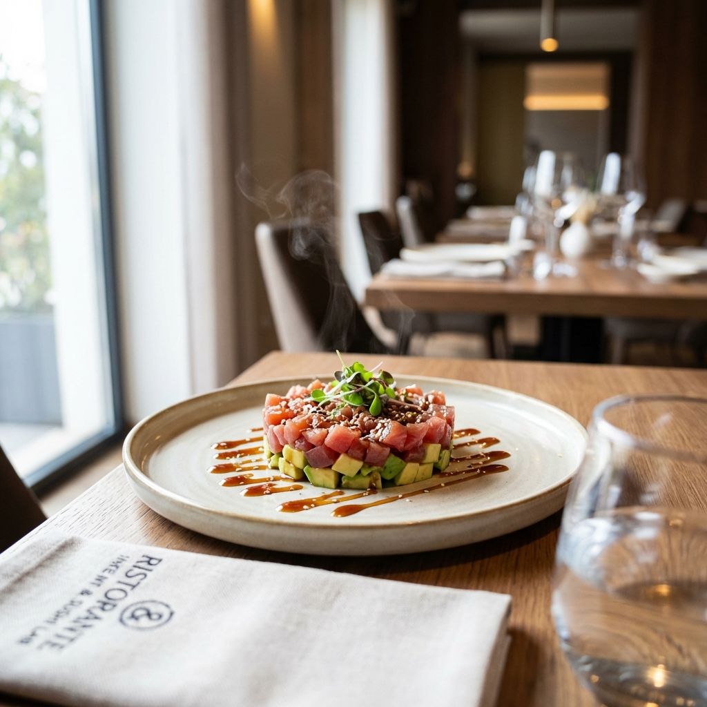 Tartar Di Tonno Con Avocado E Salsa Teriyaki
