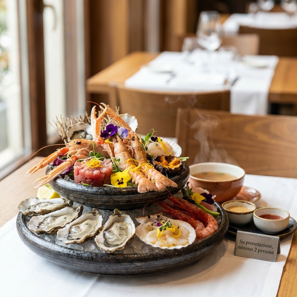 Gran Cascata Di Crudité Di Mare
