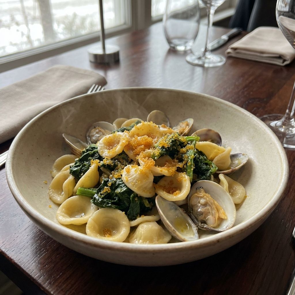 Orecchiette Cime Di Rapa Vongole E Bottarga