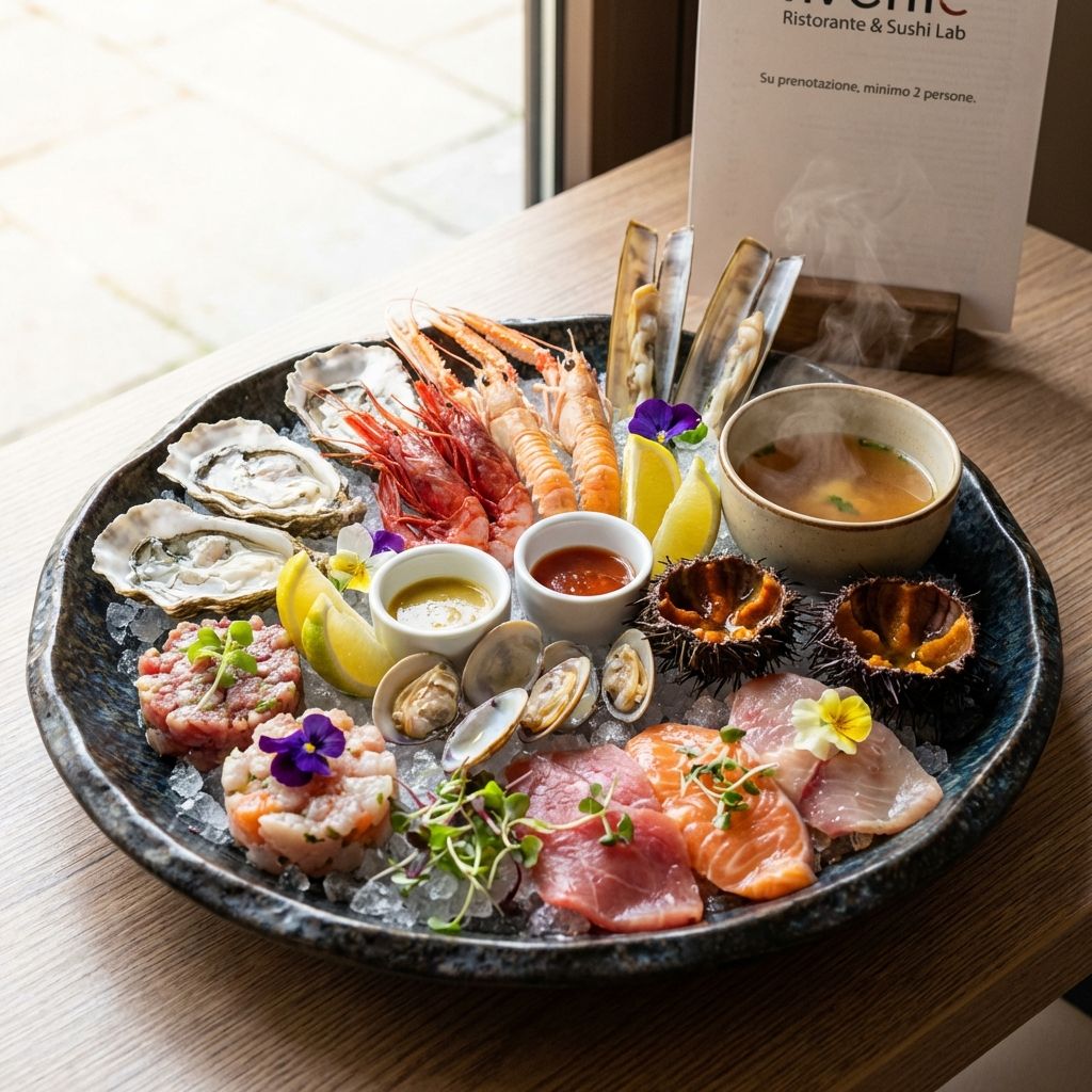 Gran Cascata Di Crudité Di Mare