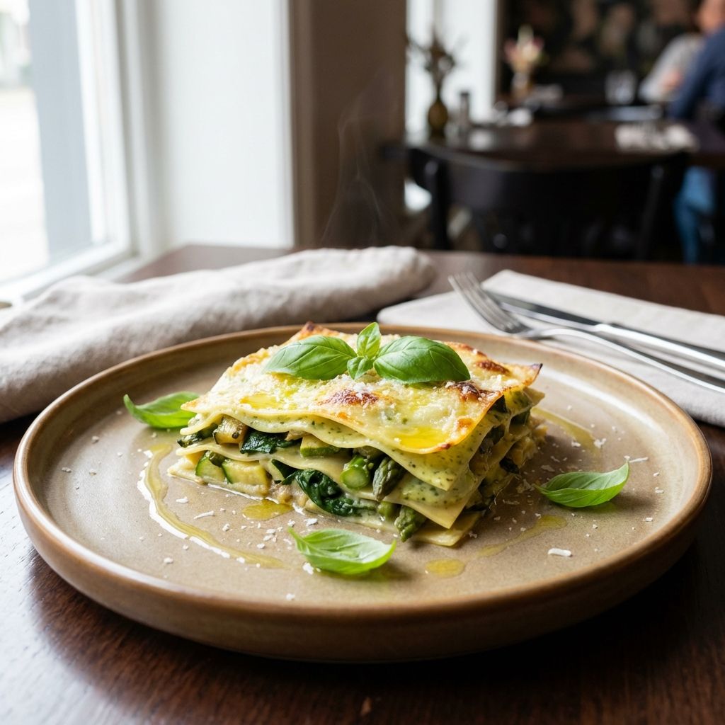 Lasagnetta Alle Verdure Con Besciamella Al Basilico