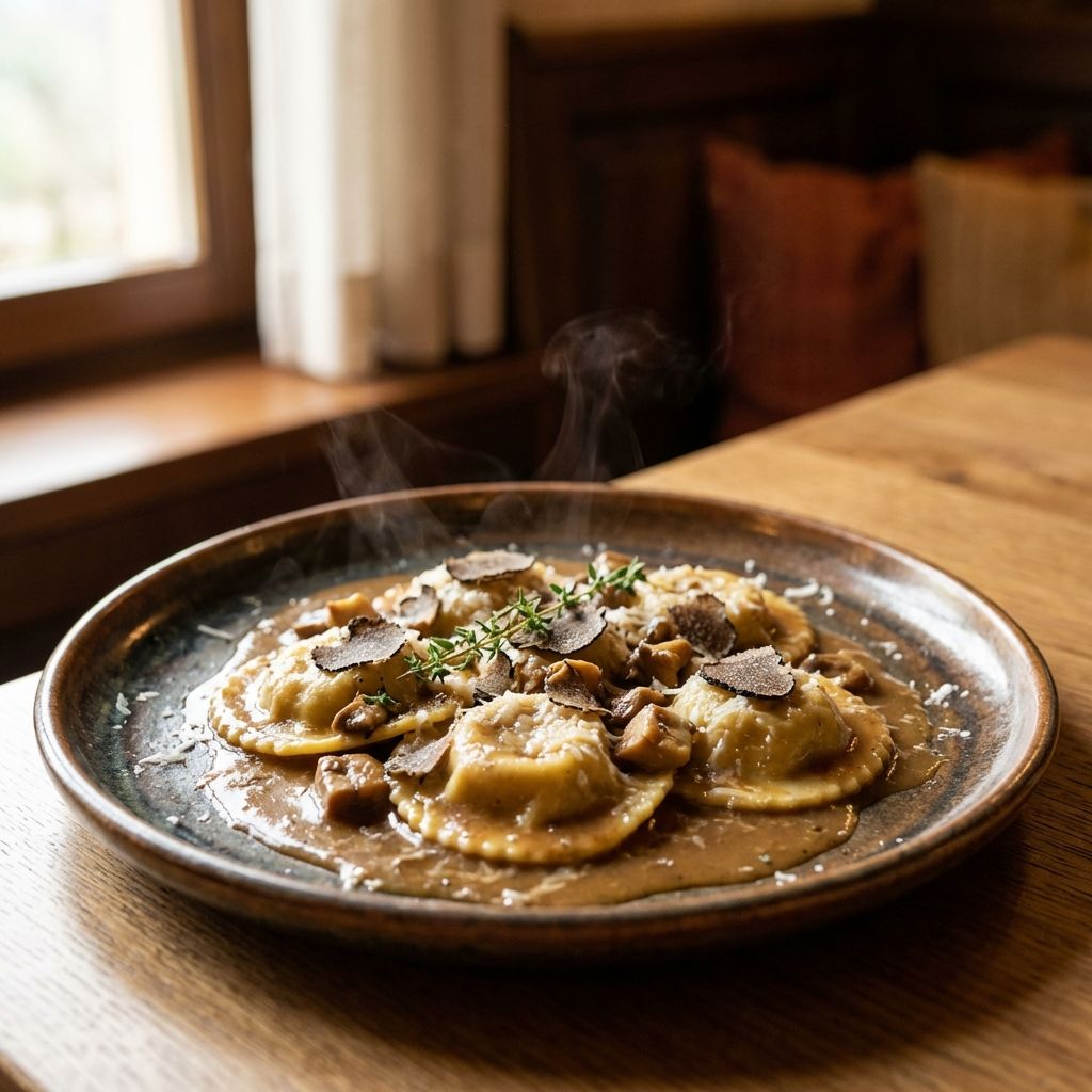 Raviolo Ai Funghi Porcini E Tartufo Del Monte Terminio