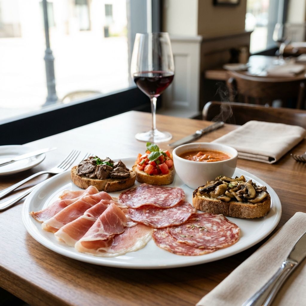 Antipasto Toscano Di Salumi E Crostini