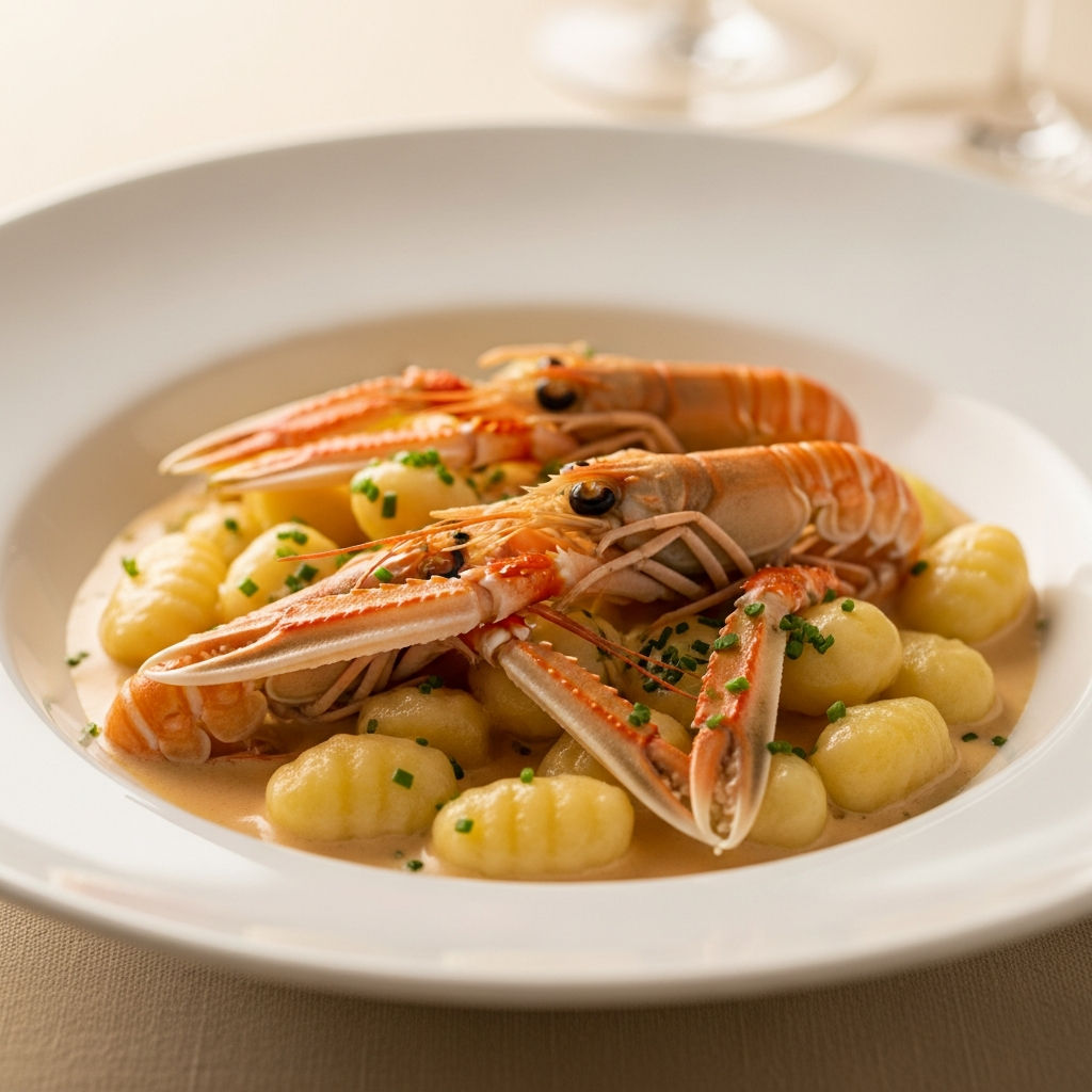 Gnocchi Alla Crema Di Scampi