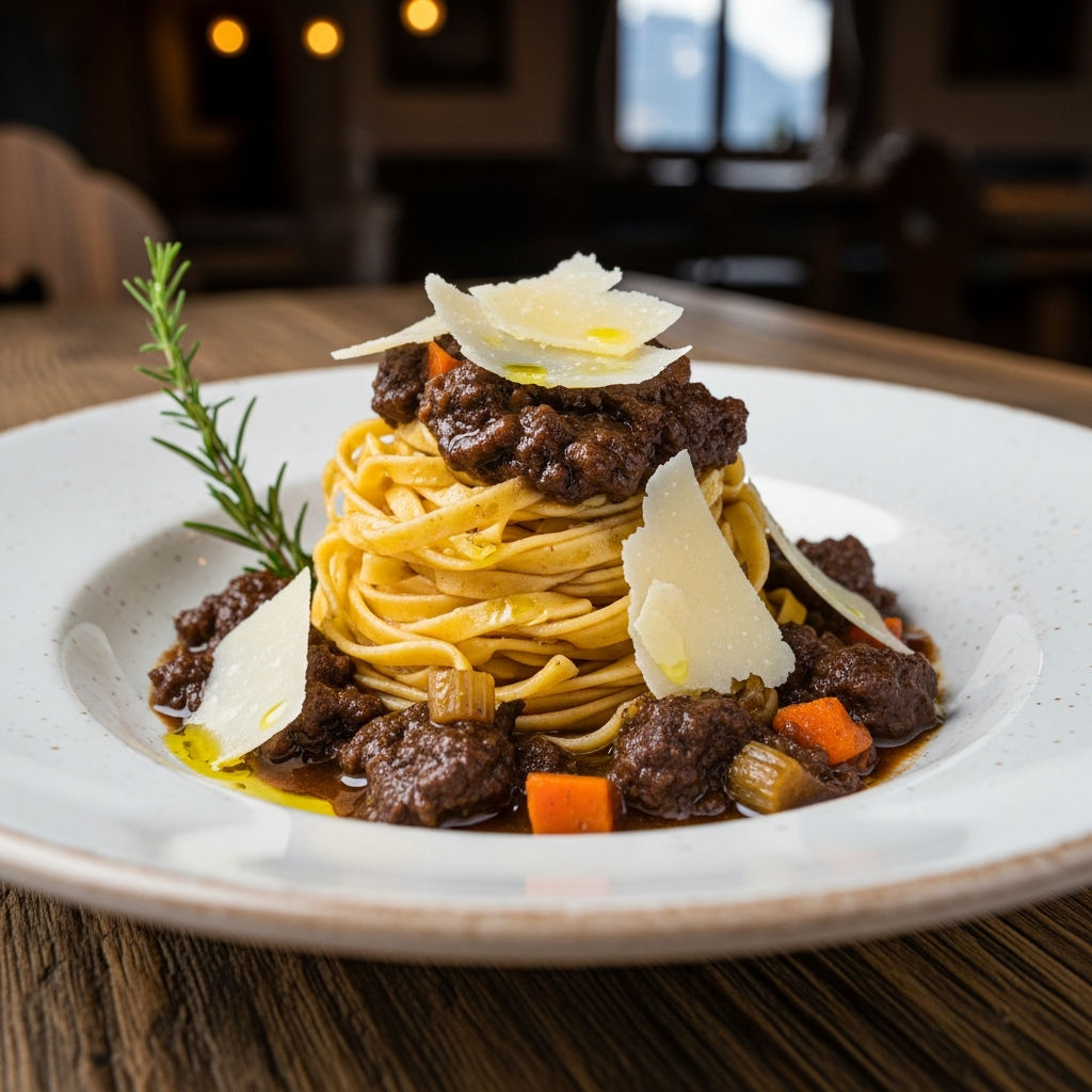 Tagliatelle Al Ragù Di Cervo