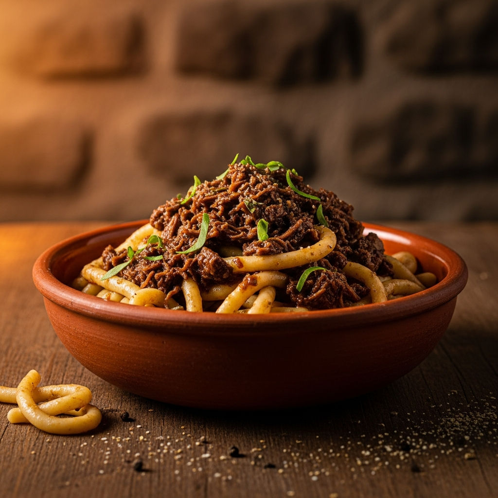 Pici Al Ragù Di Cinghiale