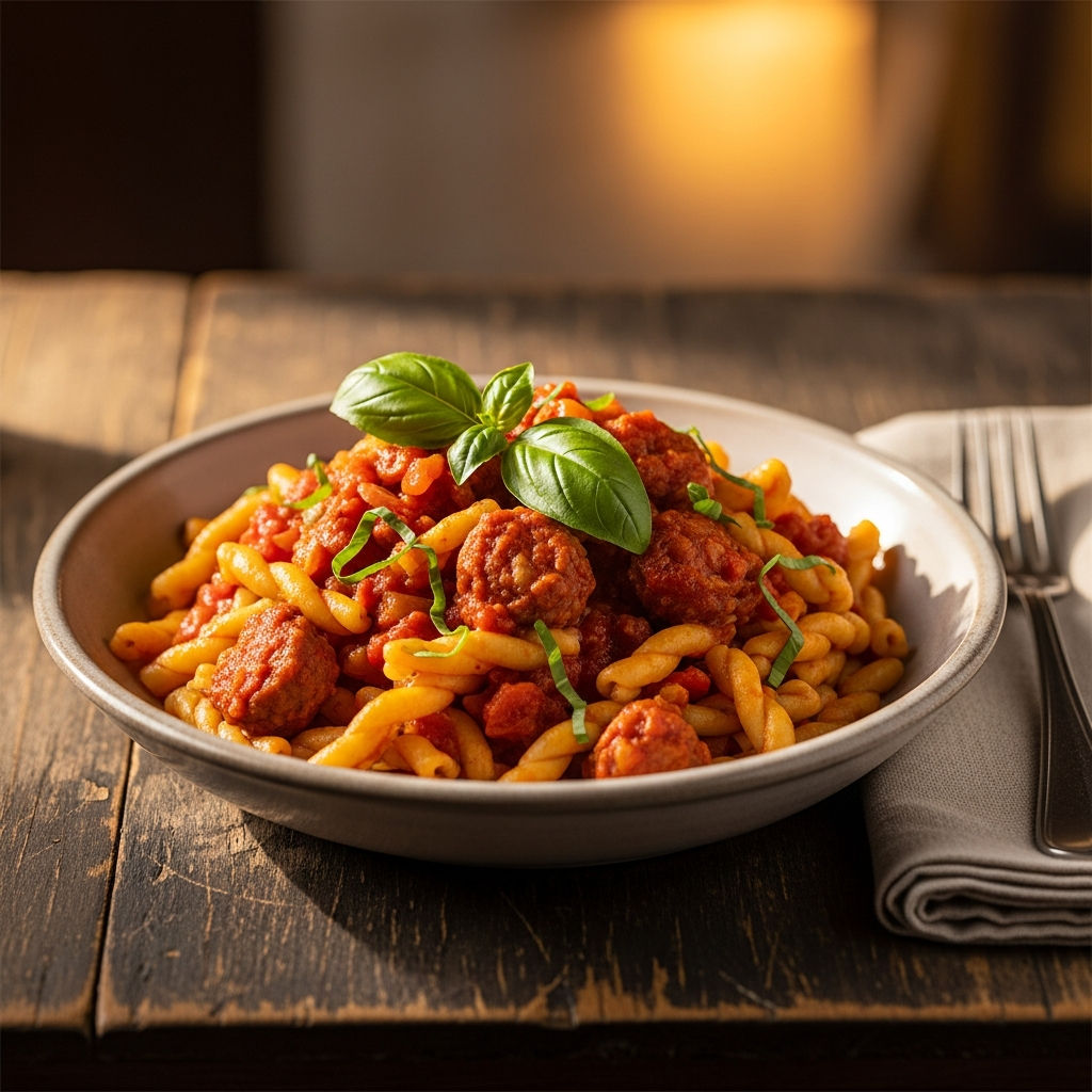 Fileja Al Ragù Di Salsiccia