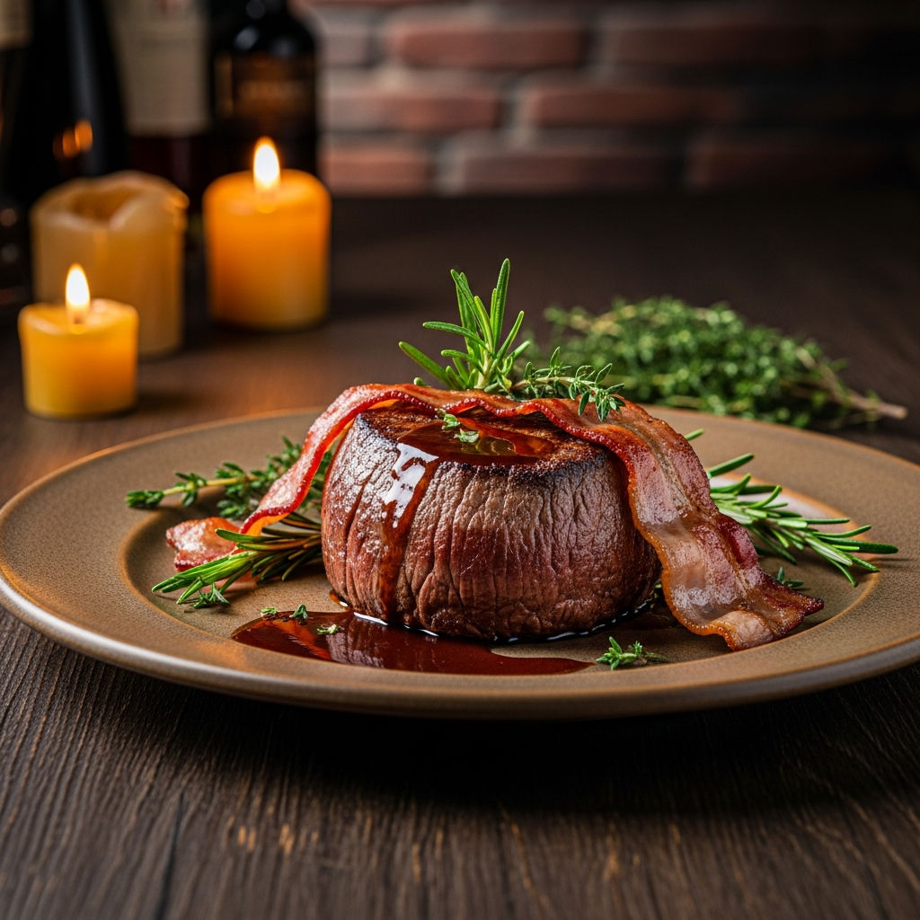 Filetto Di Manzo Al Brandy Con Il Bacon Croccante