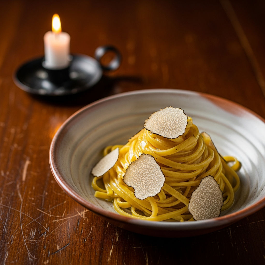 Tagliatelle Al Tartufo Bianco Di Acqualagna