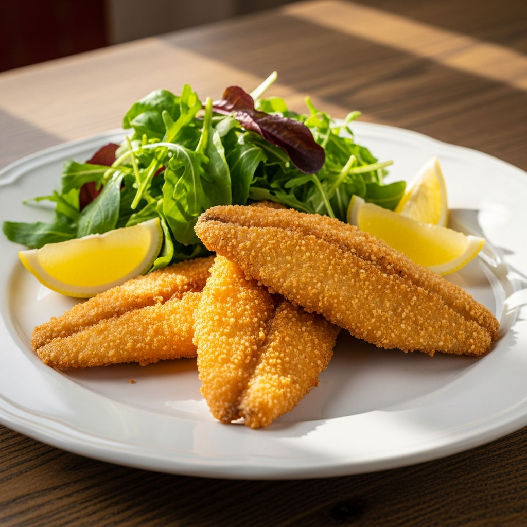 Filetti Di Persico Dorato Con Insalatina
