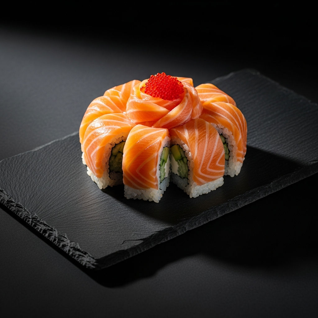 Salmon Flower Roll