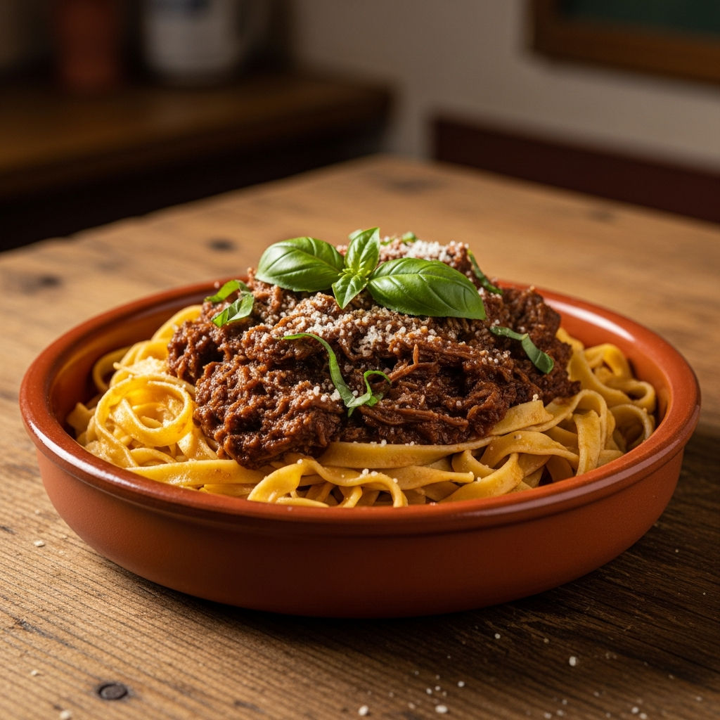 Tagliatelle Al Ragù Di Anatra