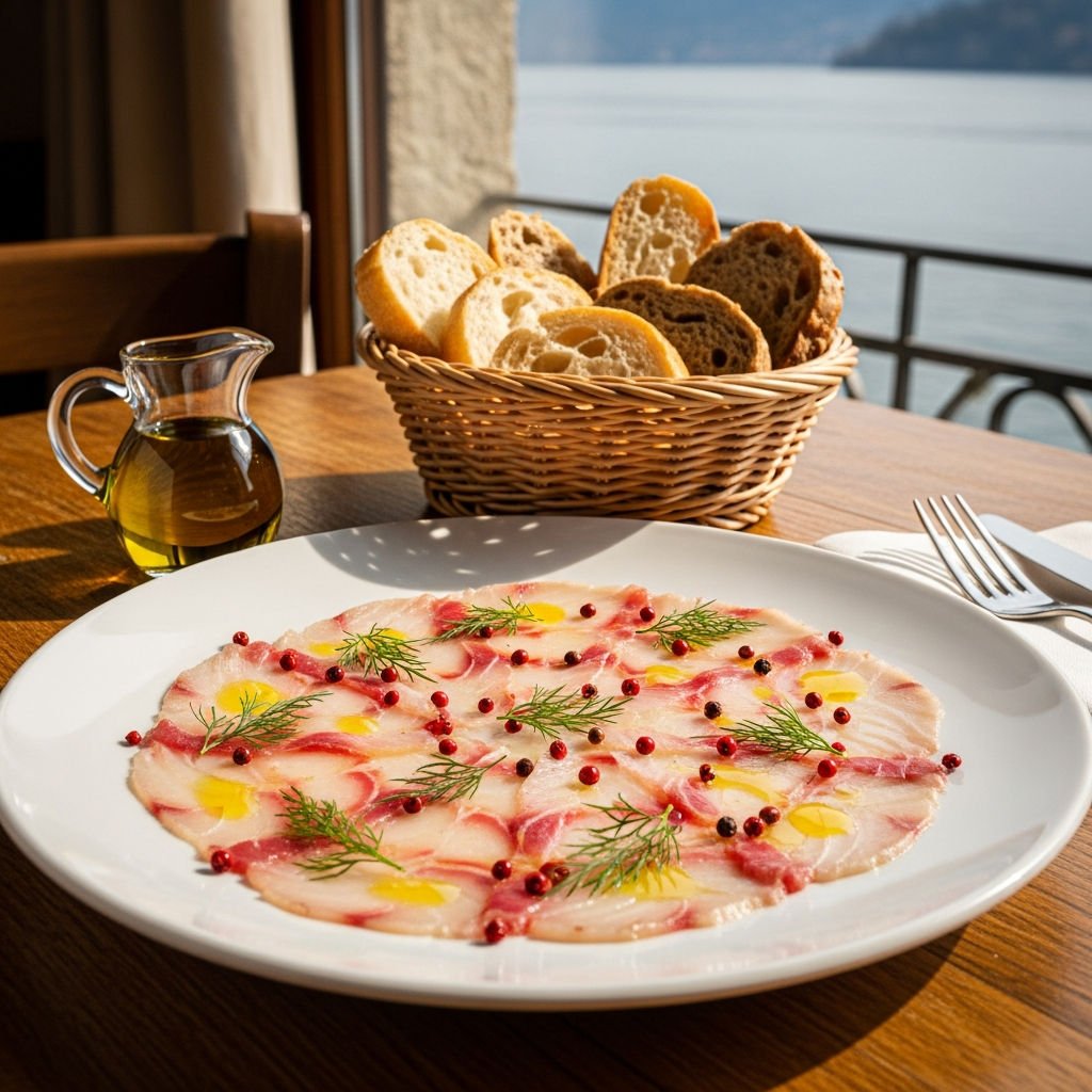 Carpaccio Di Trota Al Pepe Rosa