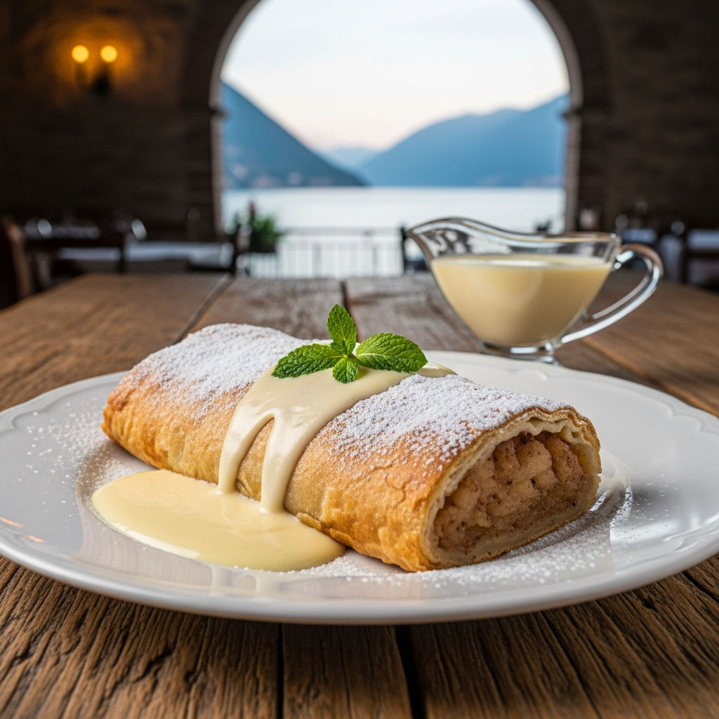 Strudel Di Mele Con Salsa Alla Vaniglia