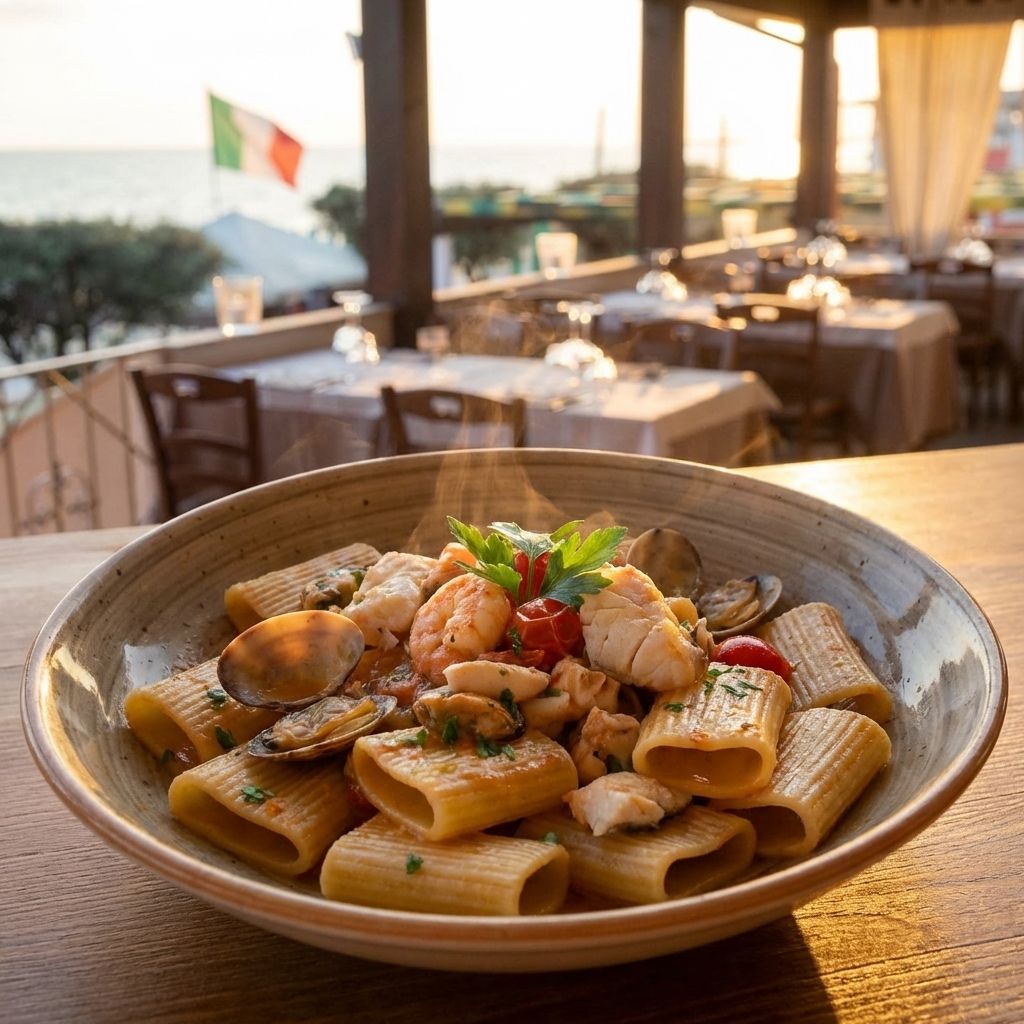 Paccheri Rigati Con Pescato Locale