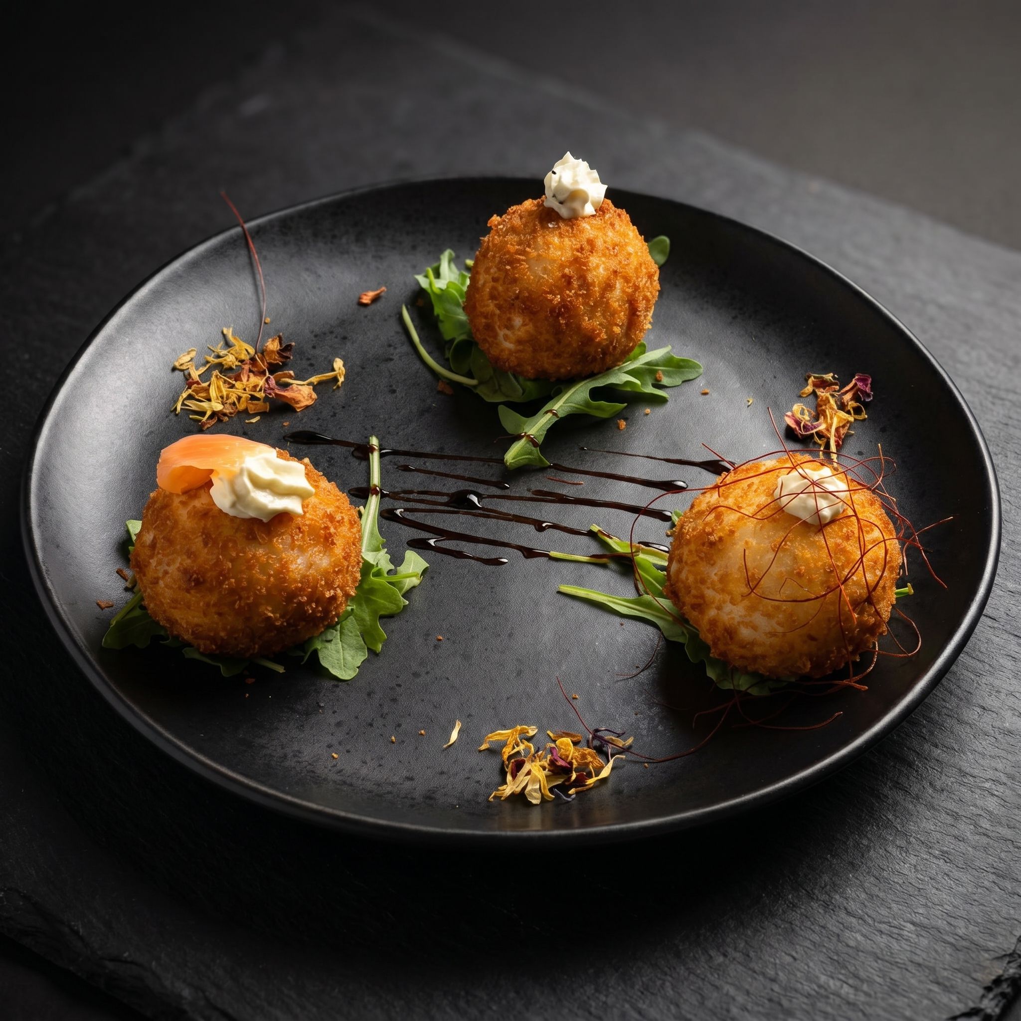 Tris Di Polpette Di Salmone